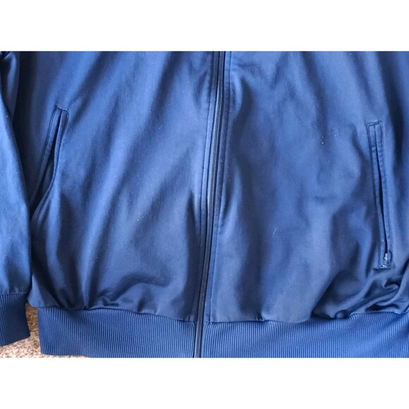 Adidas Track Jacket Mens Large Embroidered Navy Blue Full Zip Pockets Vintage - Picture 4 of 9